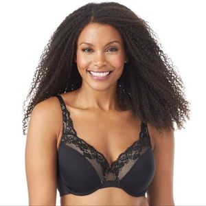 Olga by Warner's Cloud 9 Full-Figure Underwire NWT Black Bra Size 44C